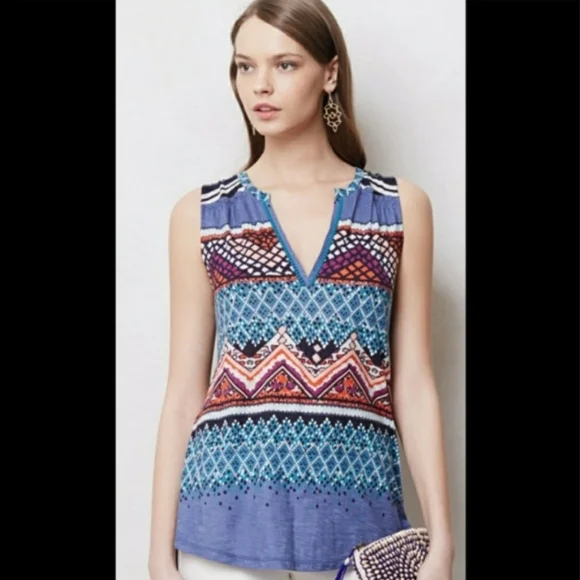 Anthropologie Meadow Rue Sleeveless Top Size Small - Picture 1 of 6